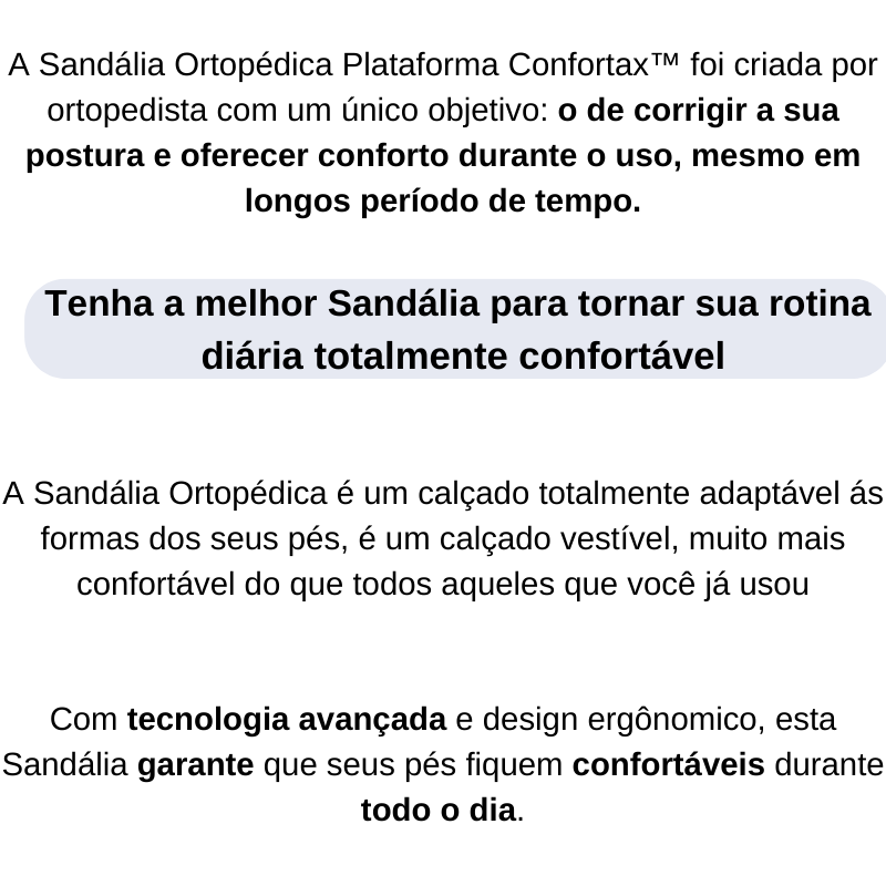 Benefícios da Sandália Ortopédica