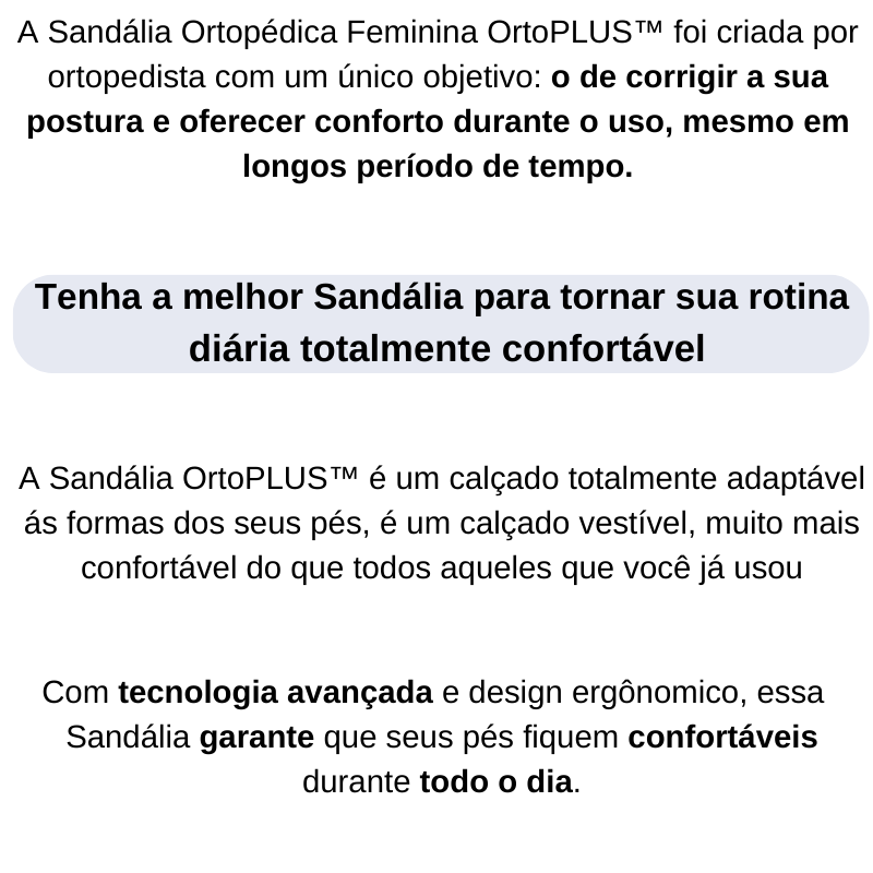 Sandália Ortopédica Confort Feminina