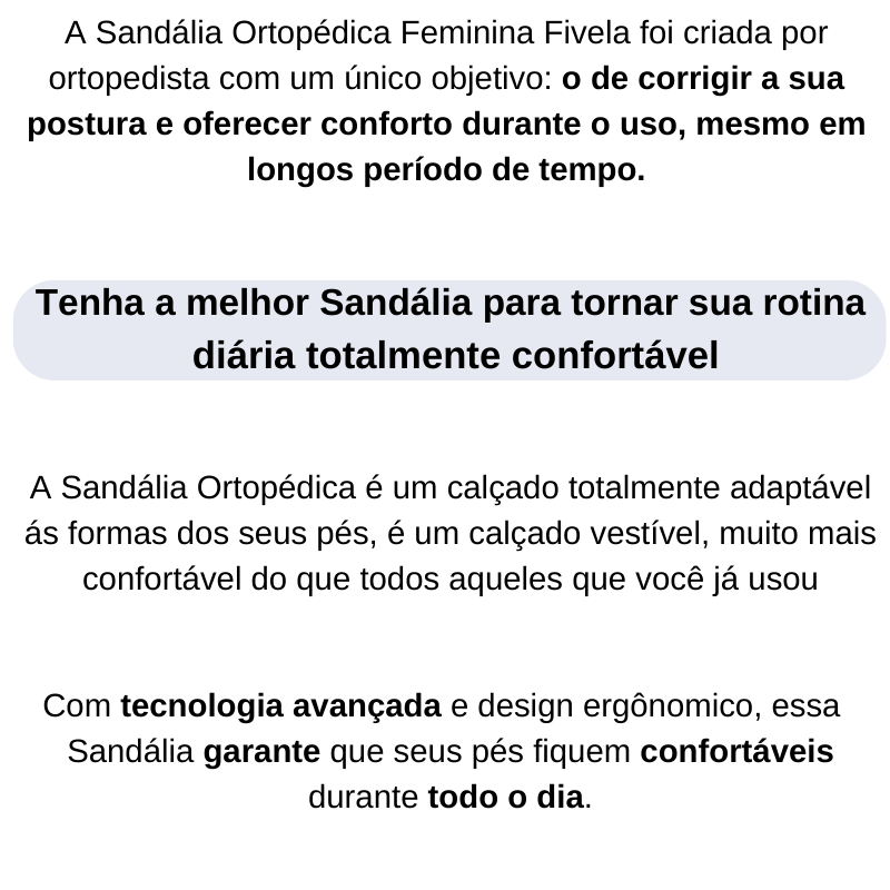 Sandália Ortopédica Confort