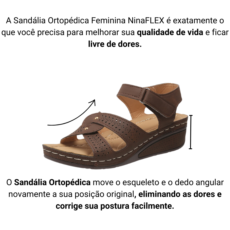Sandália Ortopédica Feminina NinaFLEX