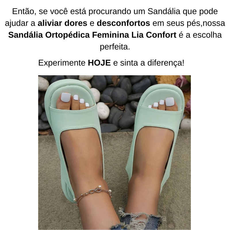 Sandália Ortopédica Feminina Lia Confort