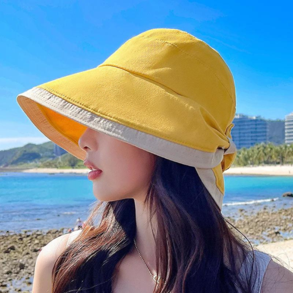 Chapéu de Praia Feminino Amarelo