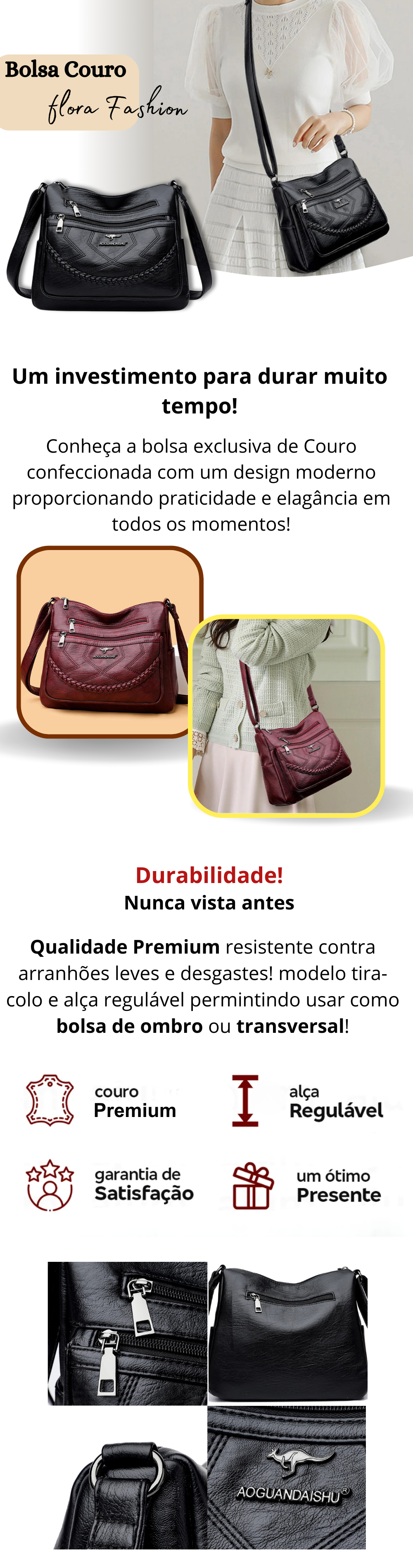 Bolsa Couro Feminina 