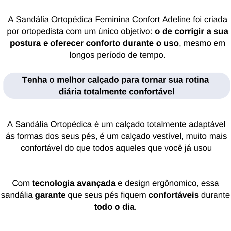 Sandália Ortopédica Feminina Adelina