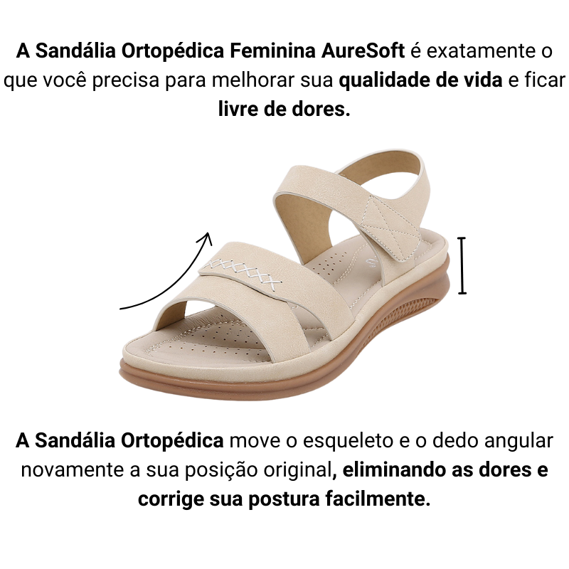Sandália Ortopédica Feminina AureSoft