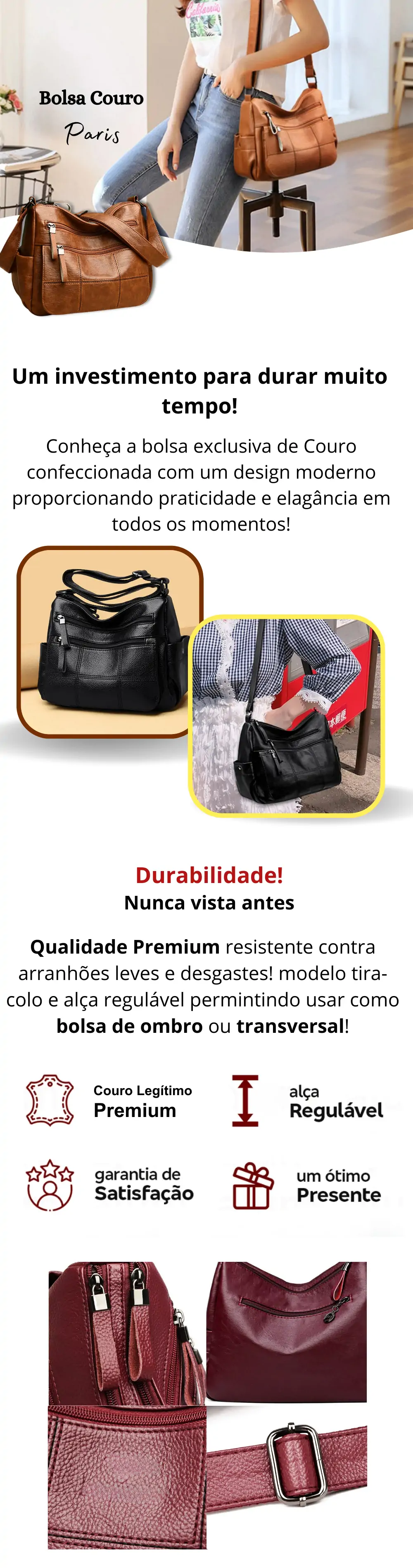 Bolsa Couro Feminina 